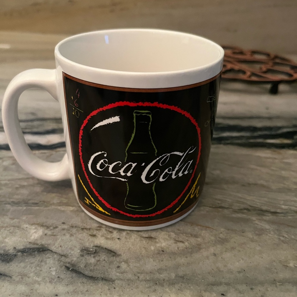 Coca Cola Black and Red Mug 1995